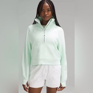 Lululemon light mint mock neck cropped scuba. XS/S, worn a few times.